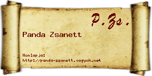 Panda Zsanett névjegykártya